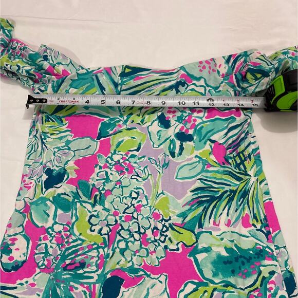 Lilly Pulitzer Womens XS Fawcett Mini Dress Off the Shoulder Bright Floral - Picture 9 of 9